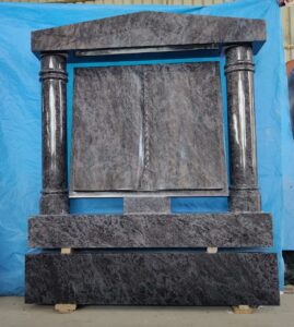 Apex Top Book Set Blue Lagoon dark granite headstone